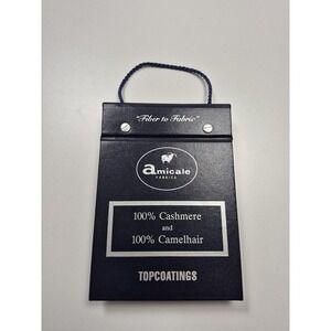 Vintage Amicale Cashmere Camelhair Topcoat Fabric Swatch Book USA Multicolor